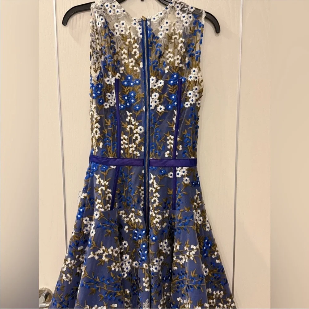 Bronx and Banco Women’s  Blue Floral Mini Dress Size XS - Picture 3 of 5